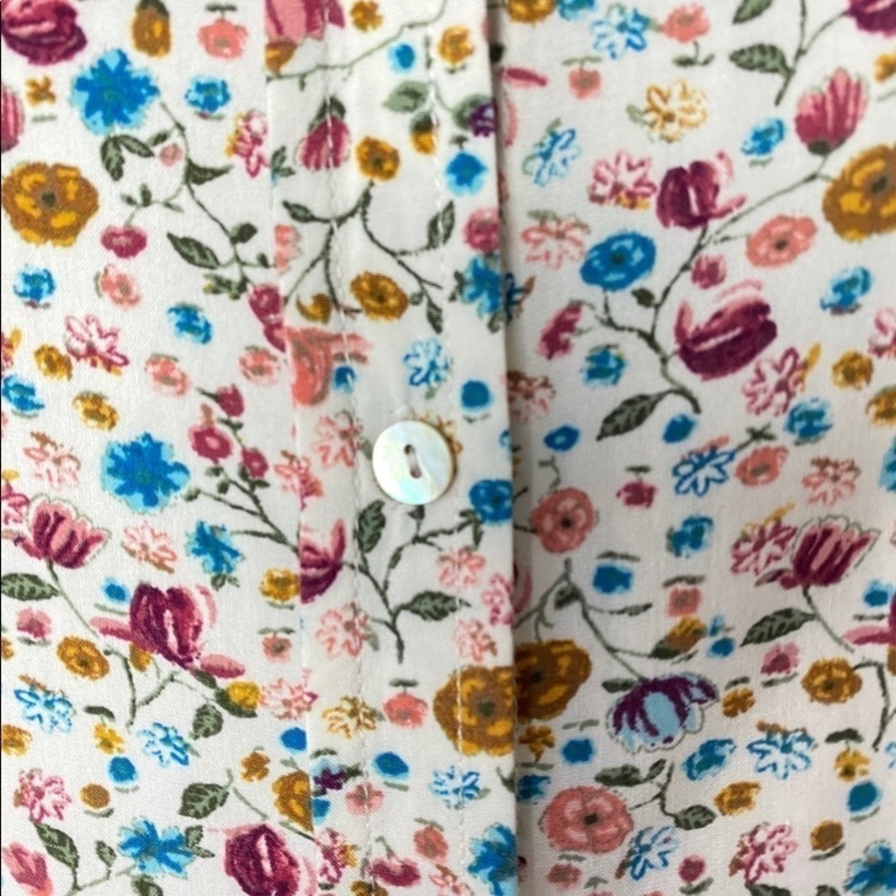 Jane And Delancey Floral Shirt Long Sleeves Size S - Picture 5 of 8
